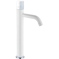 Смеситель Boheme Stick 122-W-MR-WHITE для раковины, ручка Mramor White, белый/белый мрамор
