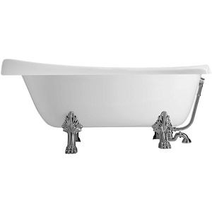 Ванна из искусственного мрамора Kerasan Retro 105590 170х77 белый/хром
