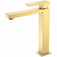 Смеситель Boheme Qubic 472-G для раковины, высокий, золото