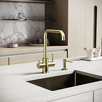 Смеситель для кухонной мойки Sancos Vela SC4013BG брашированное золото
