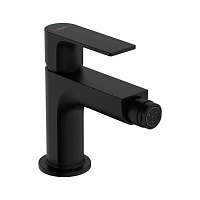 Смеситель Hansgrohe Rebris E 72211670 для биде, со сливным гарнитуром, черный матовый