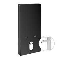 Система инсталляции WasserKRAFT Naab 86BDT.050.BL.SQ8506 для биде, со смесителем, черный