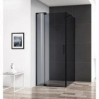 Душевой уголок Cezares Slider SLIDER-AH-1-90-70/80-GRIGIO-NERO серый/ профиль черный