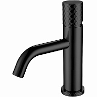 Смеситель Boheme Stick 121-BB для раковины, ручка Diamond, черный