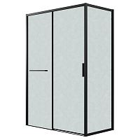 Душевой уголок Grossman Style 120.K33.05.1180.21.02 108-111x78,5-80x195 шиншилла/черный матовый