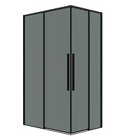 Душевой уголок Grossman Galaxy 300.K33.01.1270.21.10 118-119x68-69x195 прозрачное/черный матовый