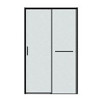 Душевая дверь Grossman Style 100.K33.05.110.21.02 108-111x195 шиншилла/черный матовый