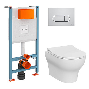 Комплект VitrA Zentrum Round 9879B003-7200 4 в 1 с микролифтом