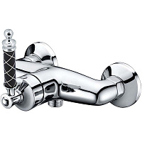 Смеситель Boheme Vogue 224-MR-B для душа, хром/черный Murano