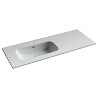 Раковина накладная Ceramicanova Element CN7006L 121x46,5x18 белый