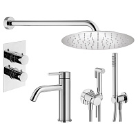 Душевой комплект Plumberia Selection Ixo KITZXOT18QCR53 для ванны, c термостатическим смесителем, х