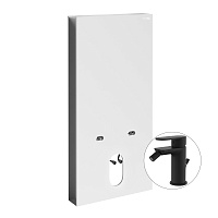 Система инсталляции WasserKRAFT Naab 86BDT.050.WH.SQ7406 для биде, со смесителем, белый