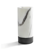 Стакан 3SC Apuana 2.0 AP03ACFM мрамор white statuario/никель черный матовый