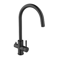 Смеситель Agger Zest A0700744 для кухонной мойки, с каналом питьевой воды, черный