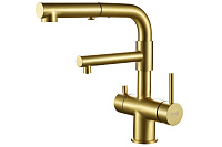 Смеситель Zorg Inox SZR-3216 BRONZE для кухонной мойки/для фильтра, бронза