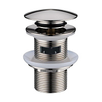 Донный клапан Boheme 612/2-NB для раковины, с переливом, никель брашированный