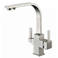 Смеситель Zorg Sanitary ZR 332 YF NICKEL для кухонной мойки, никель