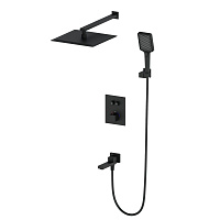 Душевая система Wonzon & Woghand WW-88929003-MB с термостатом, черный матовый
