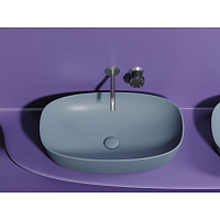 Раковина накладная Ceramicanova Element CN6049MHL 60x38x13.8 серо-голубой матовый