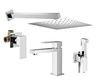 Душевой комплект Plumberia Selection Tag KITZTG01CR53 для ванны, хром