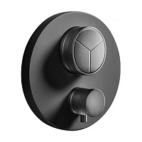 Смеситель Almar Core Push Round E176633.AB для ванны, хром черный шлифованный