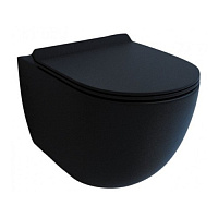 Унитаз подвесной Esbano Fortex безободковый, черный матовый