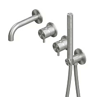 Смеситель QuadroDesign Source 1369.00AS для ванны с душем, brushed stainless steel