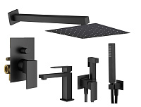 Душевой комплект Plumberia Selection Tag KITZTG15NO53 для ванны, черный матовый