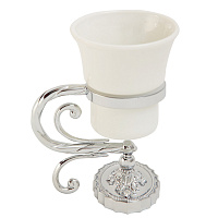 Стакан настольный Migliore Edera 16929 керамика/хром