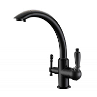 Смеситель Zorg Clean Water ZR 314 YF-33 BLACK для кухонной мойки, черный