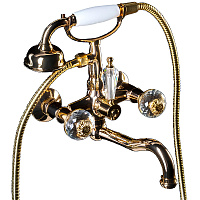 Смеситель Boheme Flora 293-FL для ванны с душем, золото